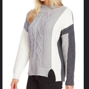 Vince Camuto Women's Long Sleeve Cable Stitch Turtleneck Sweater Size S